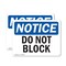 Signmission Do Not Block, 14 in W x Rectangle, Plastic OS-2PACK-NS-P-1014-L-11083 - alternate 1